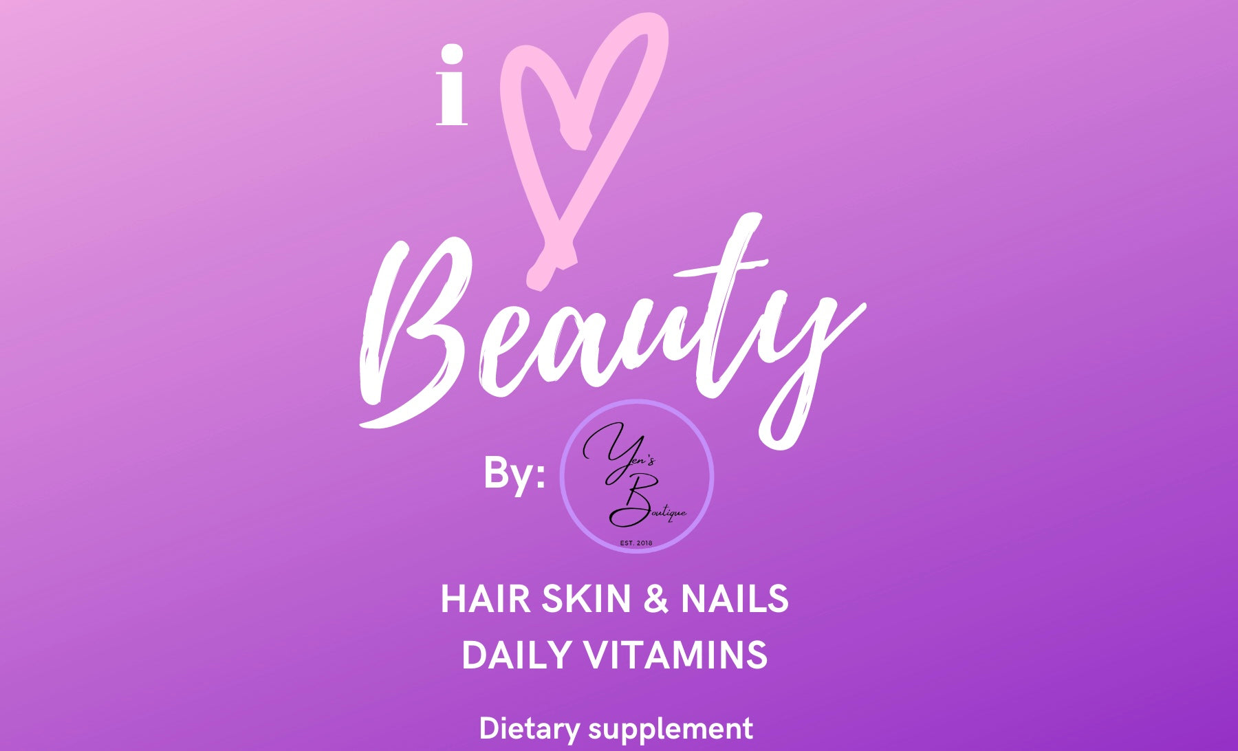 I love beauty: hair, skin & nail gummies (LISTAS PARA ENVIAR)